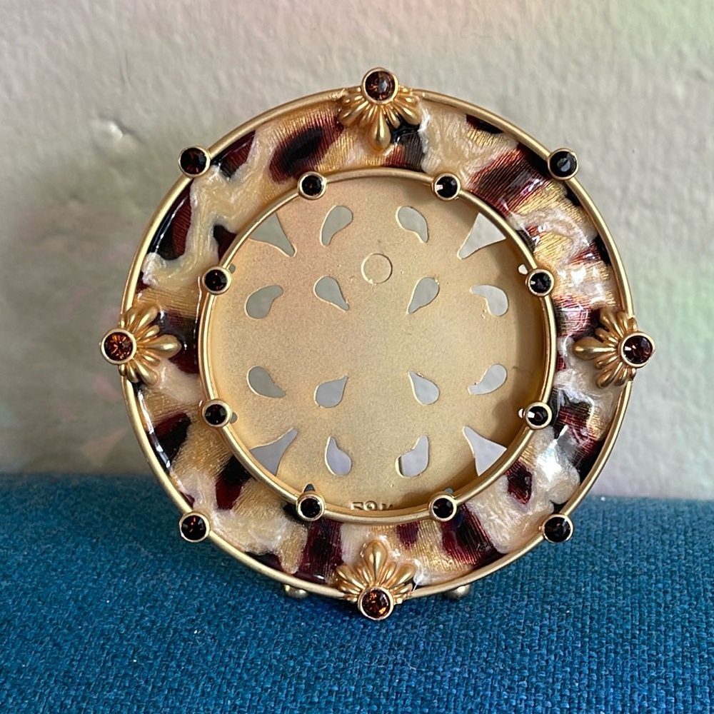 Jay Strongwater Swarovski embellished gold picture frame